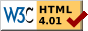 Valid W3C HTML 4.01!